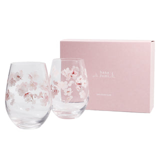 Sakura Glass Tumbler Set with Gift Box – Set of 2
