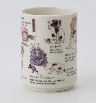 Mino Ware Ukiyo-e Cat Mug