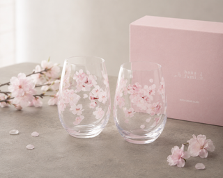 Sakura Glass Tumbler Set with Gift Box – Set of 2