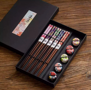 Sakura Chopstick & Rest Gift Set