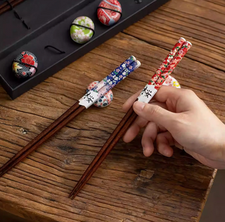 Sakura Chopstick & Rest Gift Set