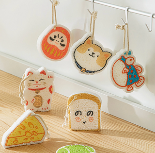 Shimoyama Natural Cellulose Dish Sponge Set – 7 Japanese Designs