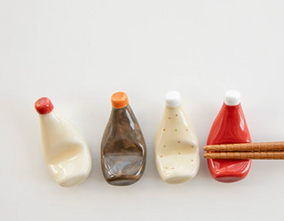 Arita Ware Condiment Bottle Chopstick Rest Set – Set of 4